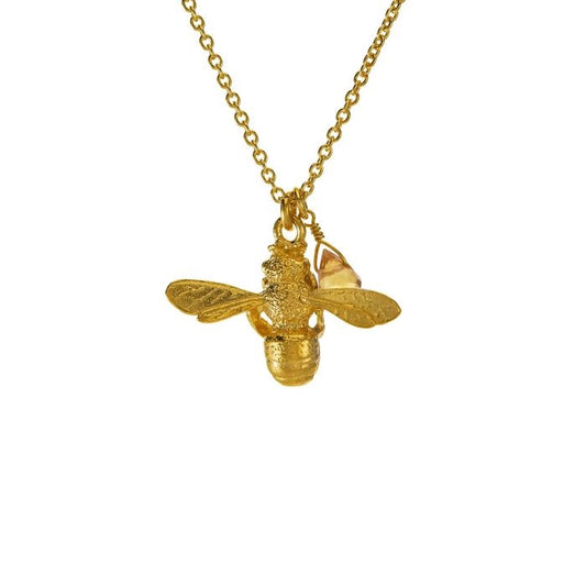 Honey Bee and Citrine Necklace by Alex Monroe