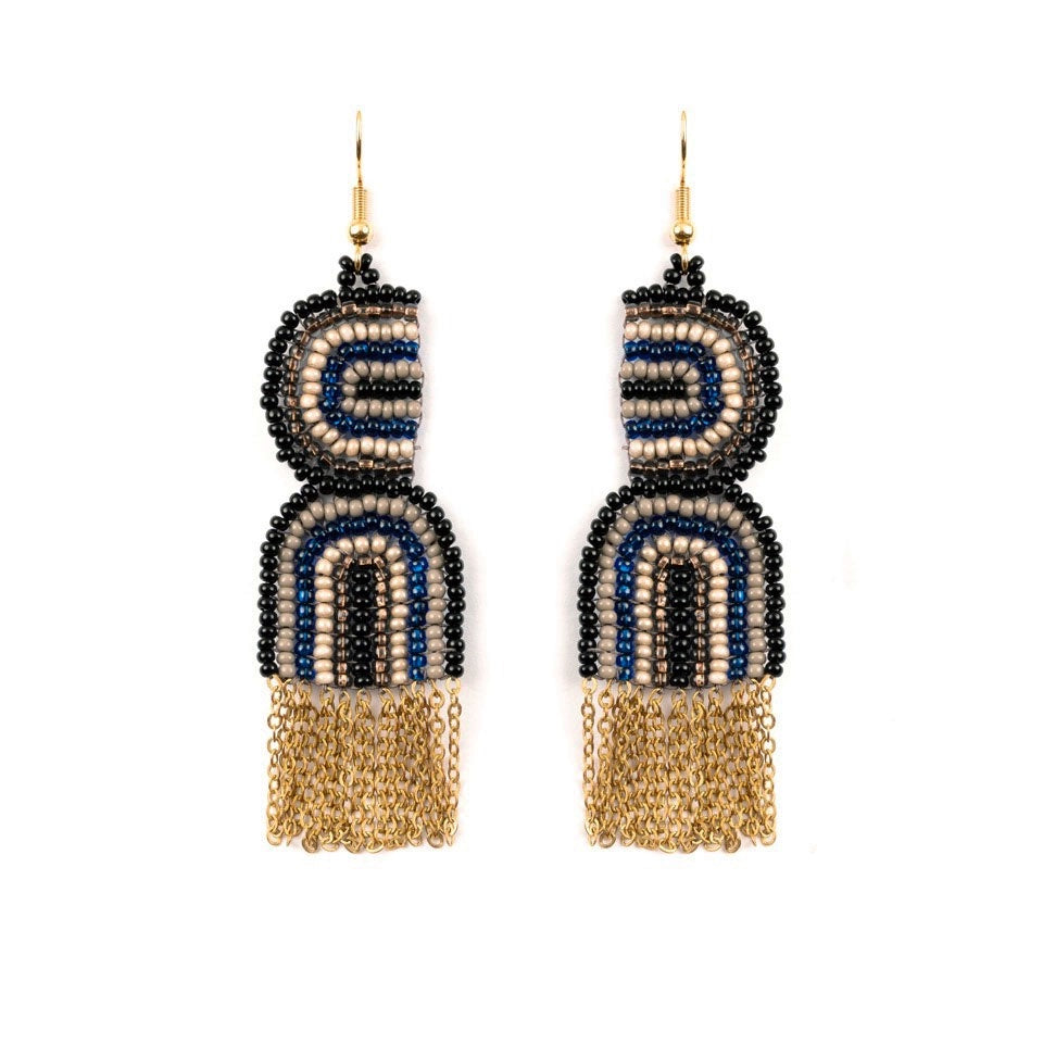 U Turn Beaded Earrings