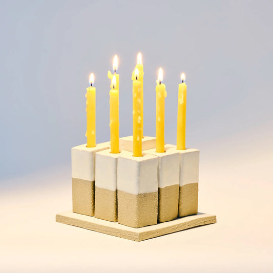 Modular Ceramic Menorah by JST and B. Zippy