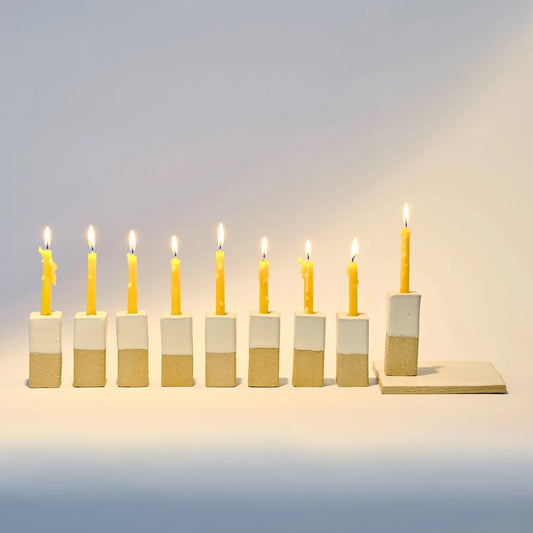 Modular Ceramic Menorah by JST and B. Zippy