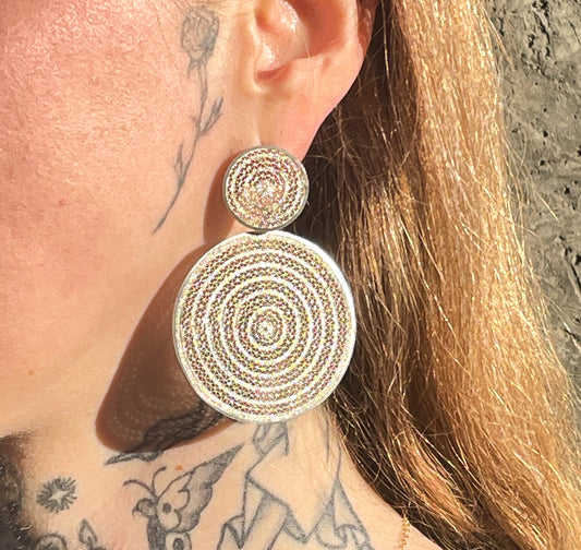 Concentric Cosmos Earrings by Damar Filigree