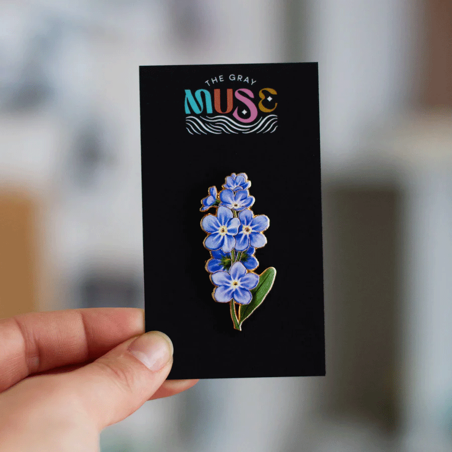 Forget-Me-Not Floral Enamel Pin