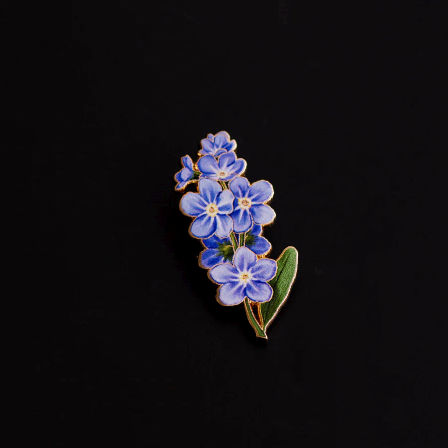 Forget-Me-Not Floral Enamel Pin