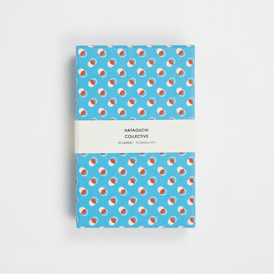 Recycled Cotton Notecard Set - Temari Light Blue