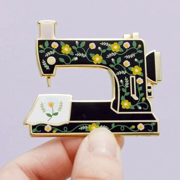 Sewing Machine Enamel Pin