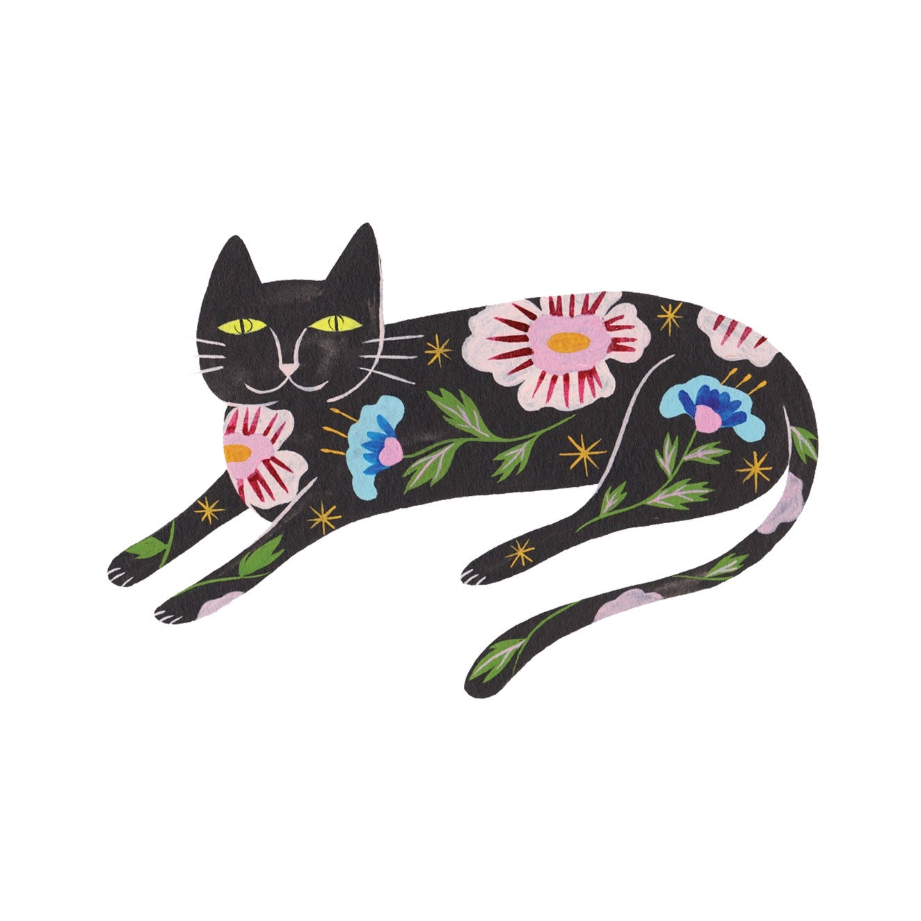 Flower Cat Tattoo Pair