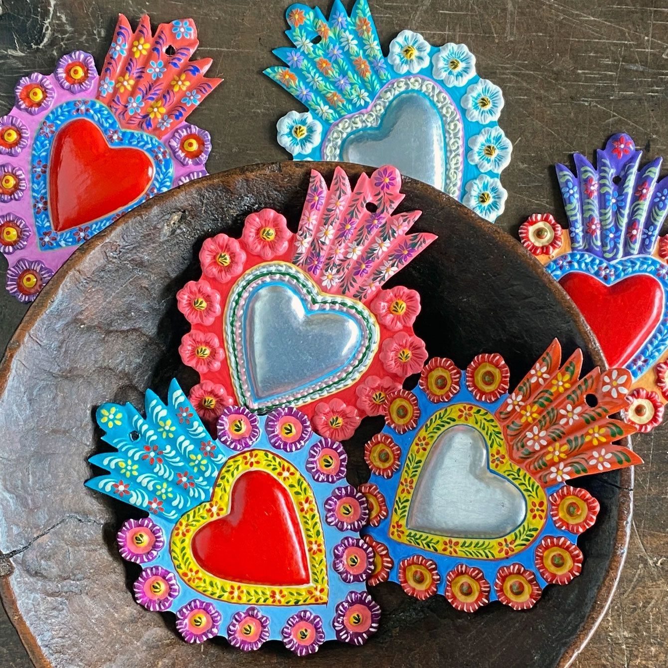 Hand Painted Tin Heart