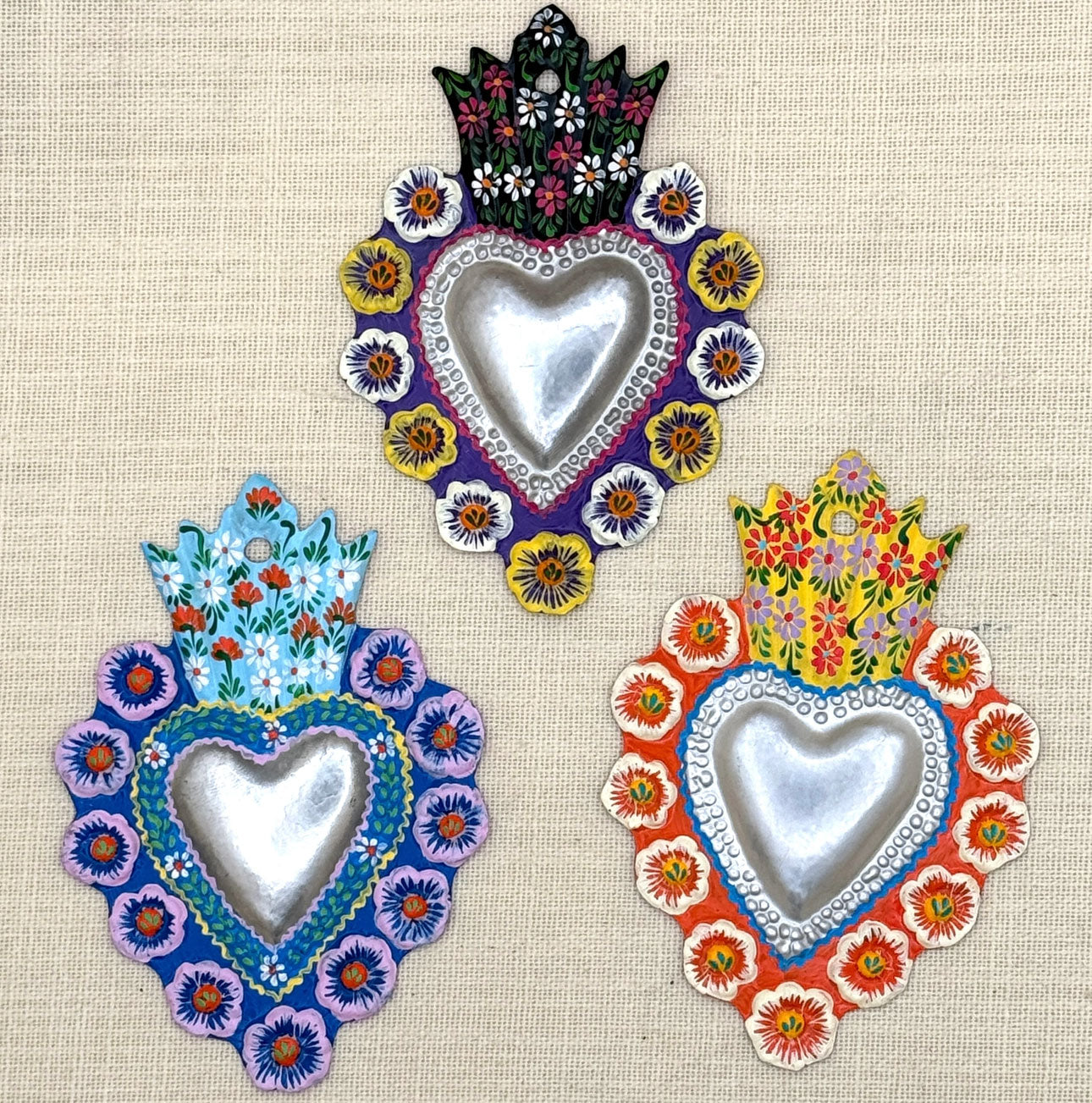 Hand Painted Tin Heart