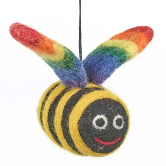 Rainbow Bumblebee Ornament