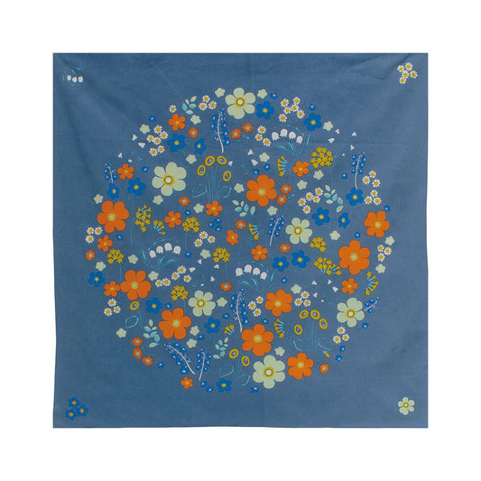 Furoshiki - Flower Garden Navy