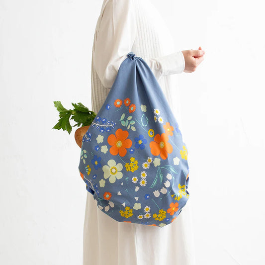 Furoshiki - Flower Garden Navy