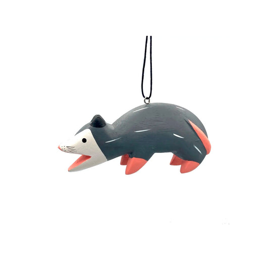 Opposum Balsa Wood Ornament