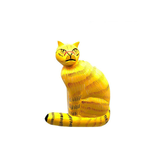 Balsa Wood Yellow Cat