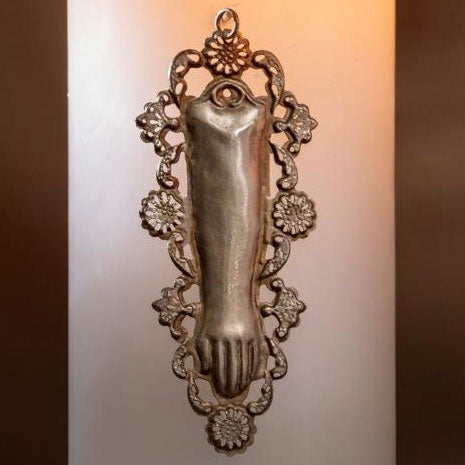 Pressed Metal Ornament - Arm / Silver